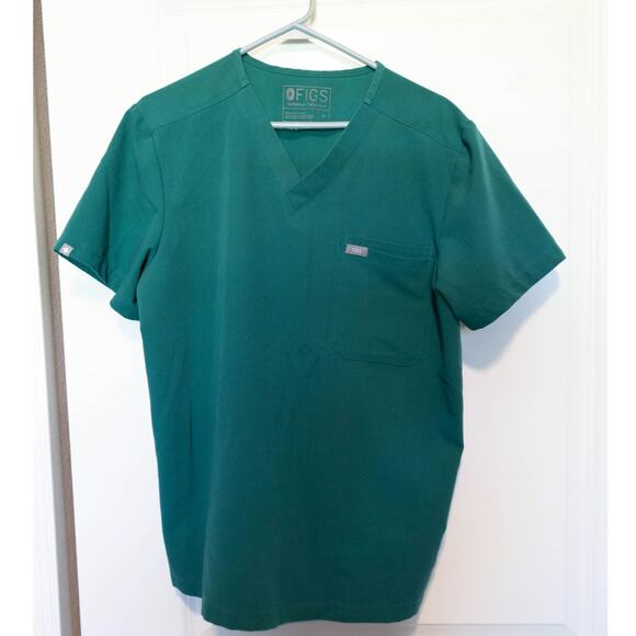 Figs Technical Collection Green Scrub Top Size Medium - Picture 1 of 7